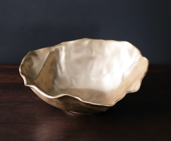 7758 Sierra Modern Maia Large Bowl (Gold)