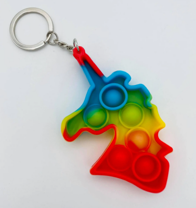 Rainbow Unicorn Keychain
