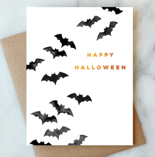 Bats Halloween Card