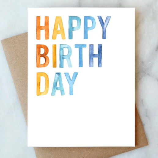 Bold Happy Birthday Card