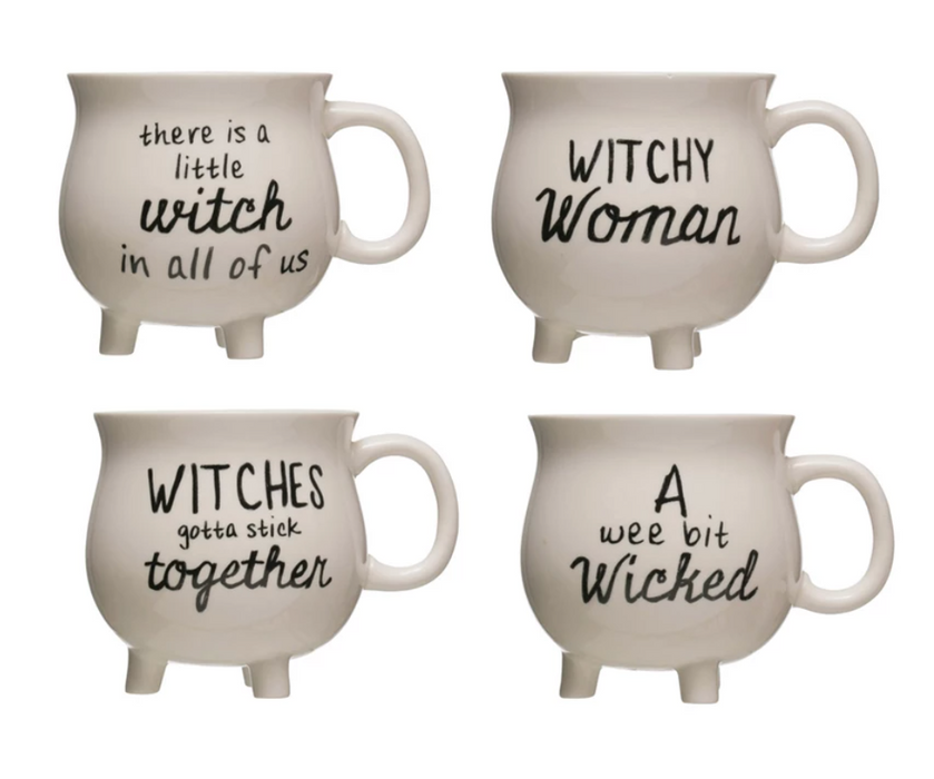 Stoneware Cauldron Mugs