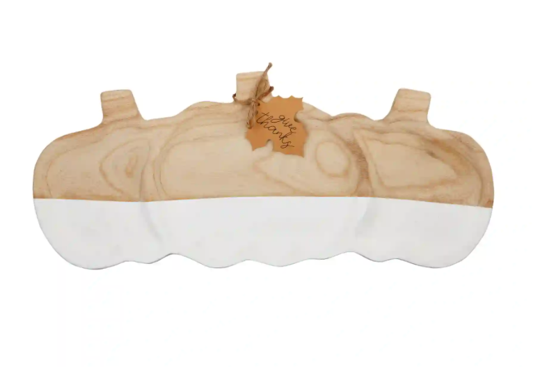 Wooden Pumpkin Tray