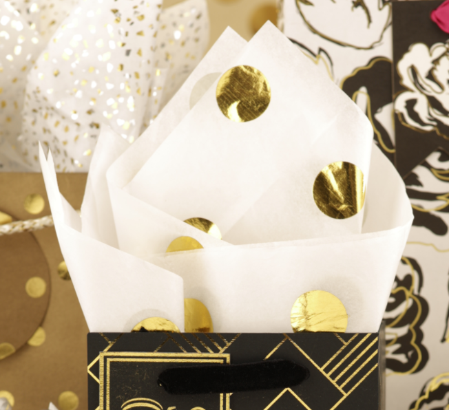 Gold Foil Dot Tissue