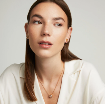 Signature Knockout Pendant | Blue Topaz/Gold