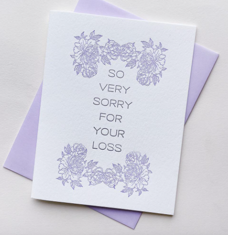 Very Sorry Loss Sympathy Card