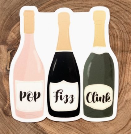 Champagne Bottles Sticker