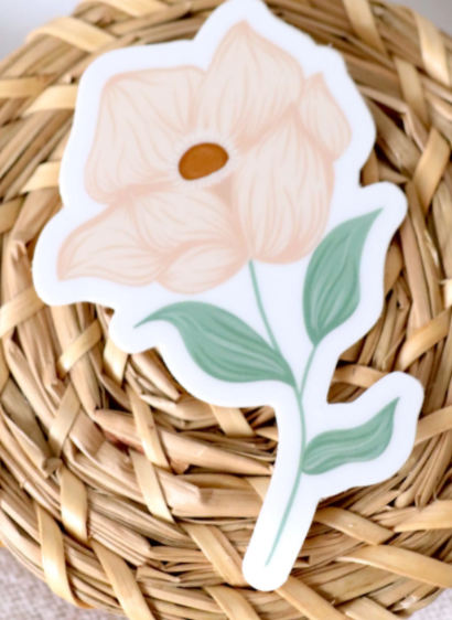 Pink Boho Flower Sticker