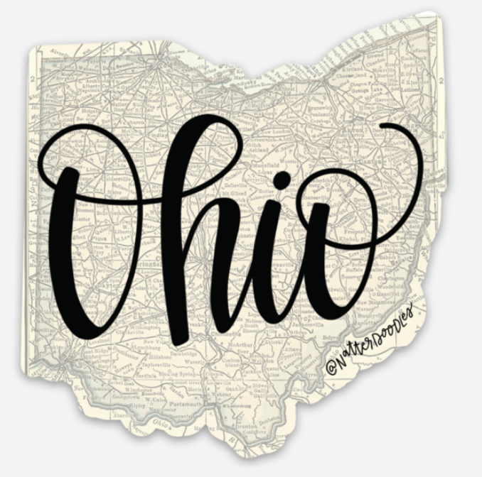 Ohio Map Sticker