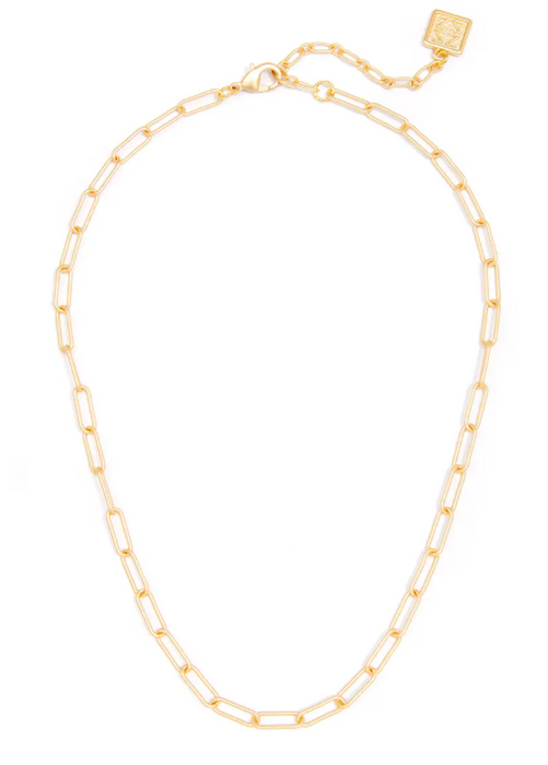 Paperclip Necklace - 17.5" Gold