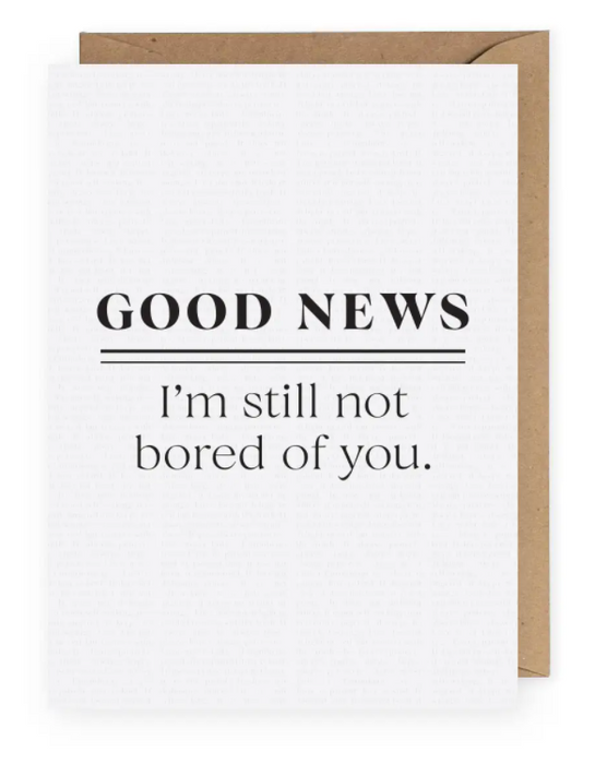 Good News Funny Anniversary Card