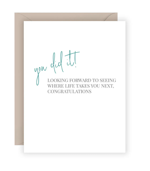 You Did It Card