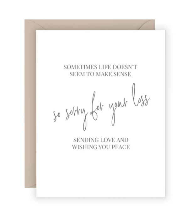 So Sorry Sympathy Card