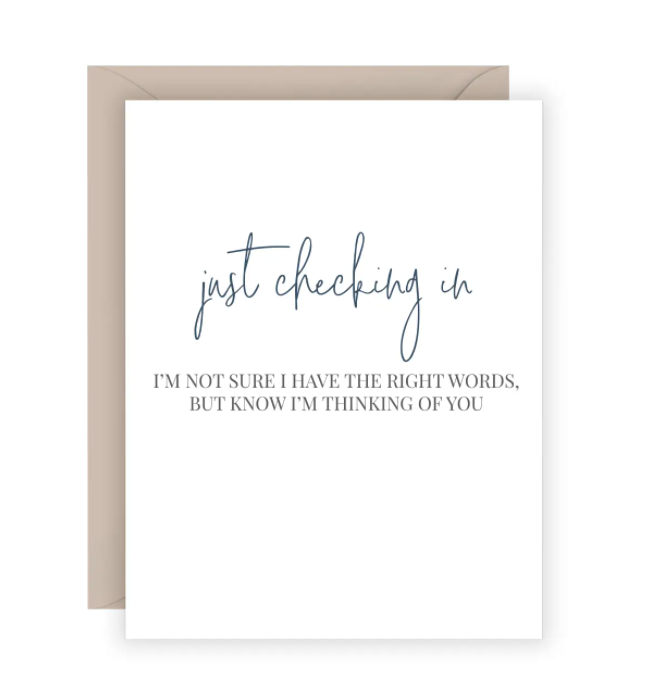 Checking In Card