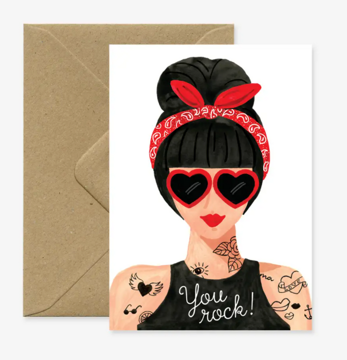 Hipster Girl Card