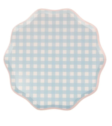 Gingham Dinner Plates