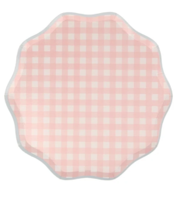 Gingham Dinner Plates