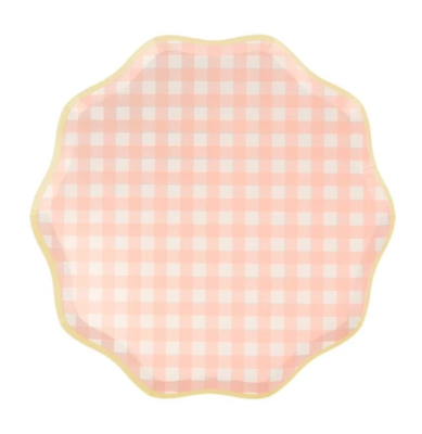 Gingham Dinner Plates