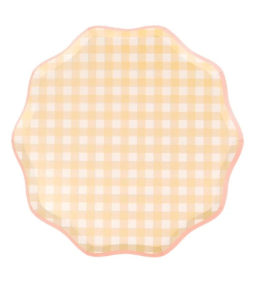 Gingham Dinner Plates