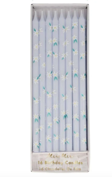Tall Candles | Daisy Pattern