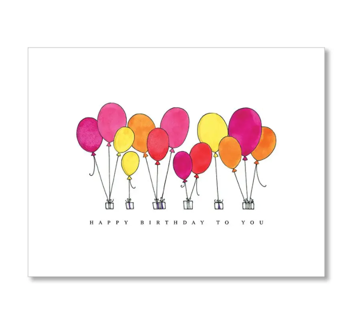 Bright Balloons Birthday Card