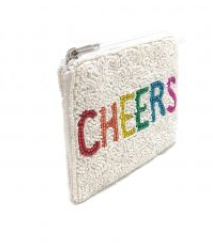 Cheers Beaded Coin Clutch