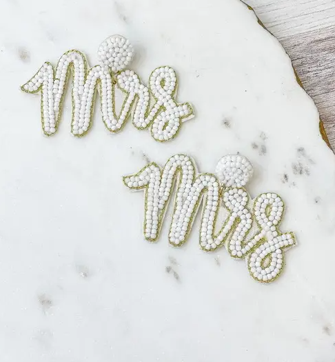 Mrs Beaded Earrings