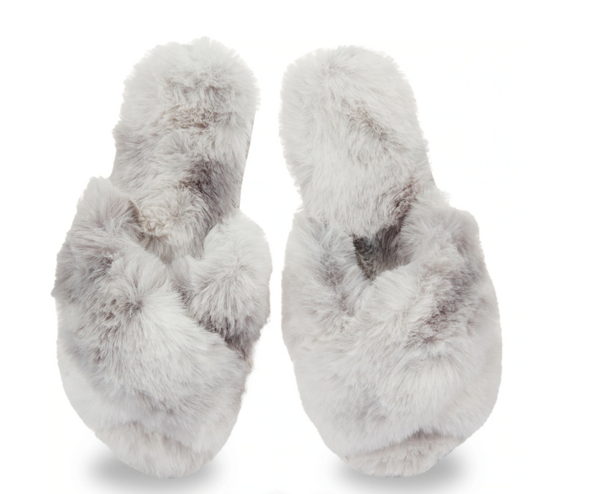 The Josephine Plush Slippers | Gray
