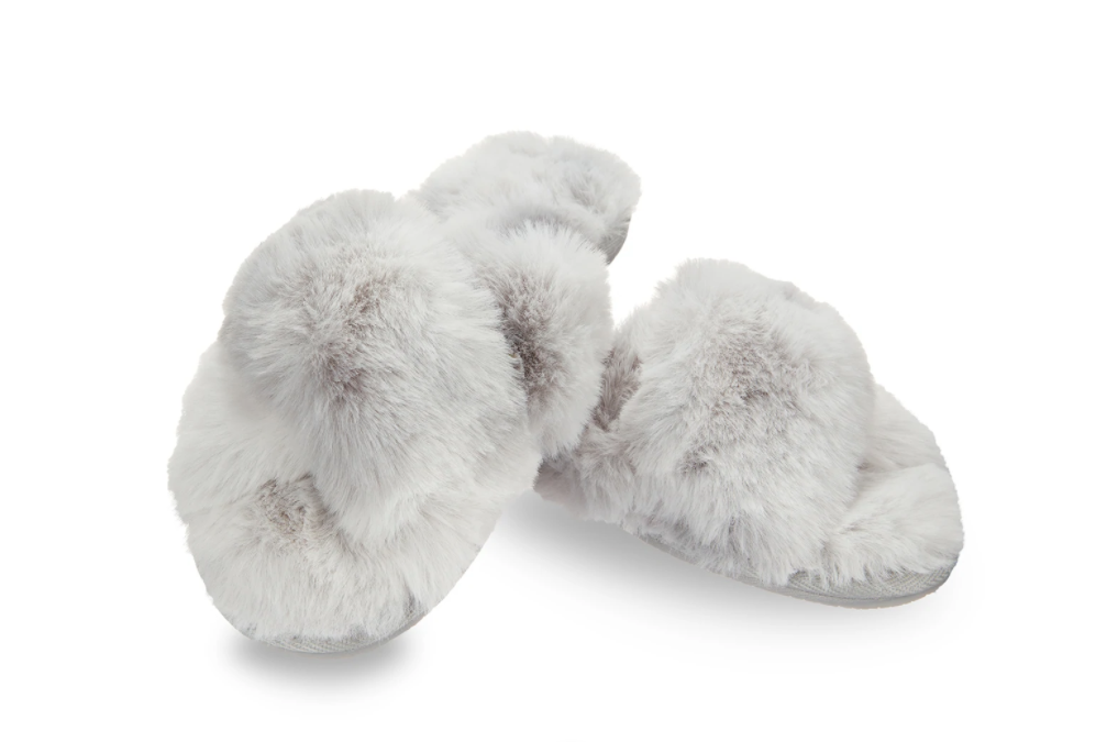 The Josephine Plush Slippers | Gray