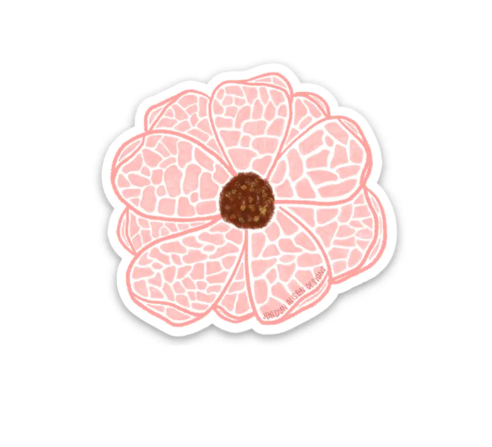 Mini Pink Mosaic Flower Sticker