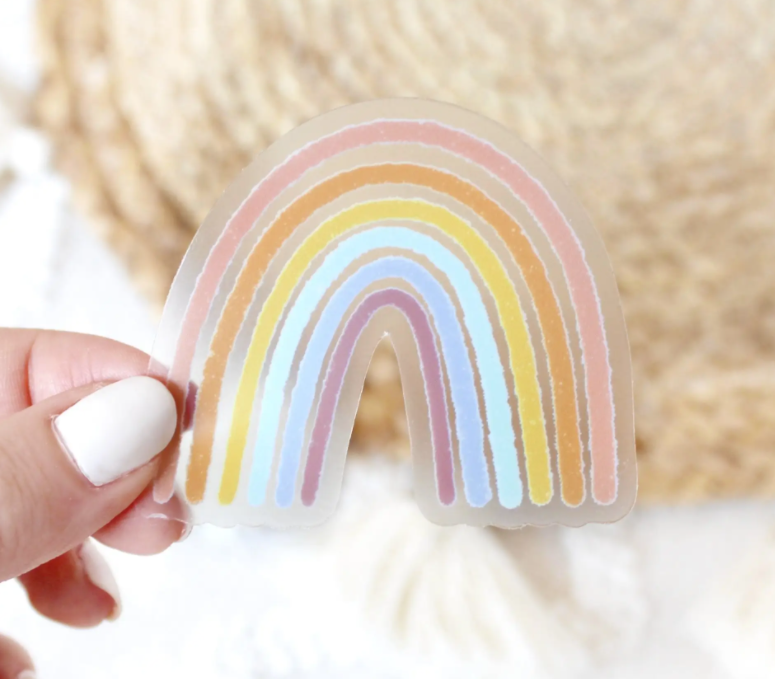 Clear Pastel Rainbow Sticker
