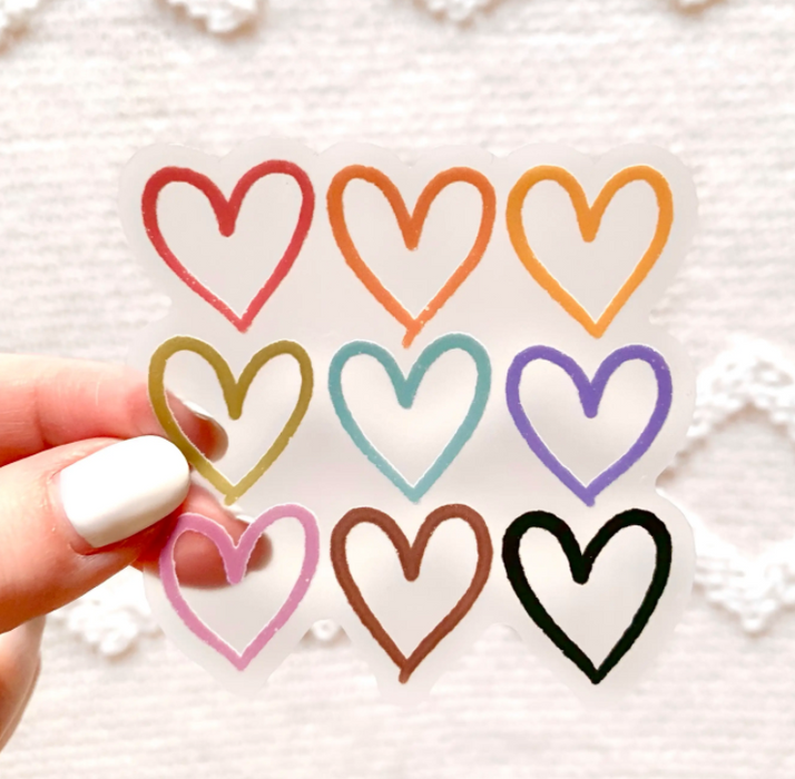 Clear Pride Heart Sticker