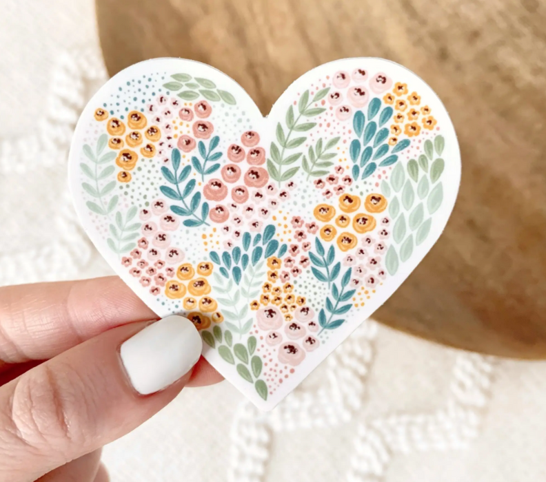 Floral Heart Sticker