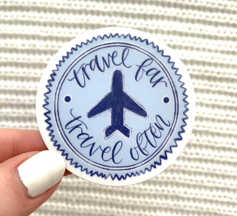 Travel Far Sticker