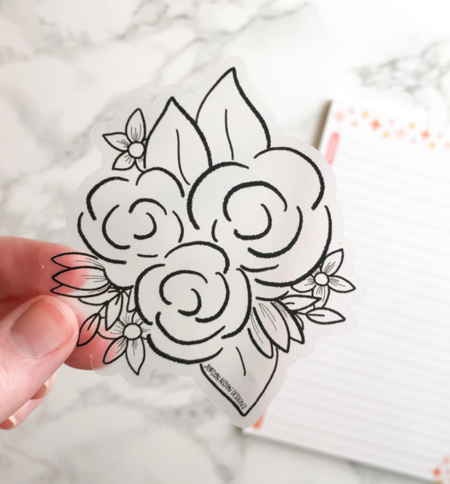 Clear Floral Sticker
