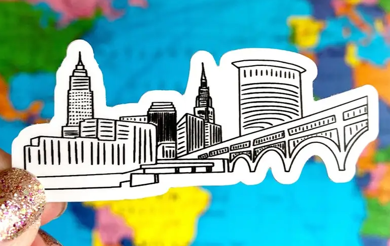 Cleveland Skyline Sticker