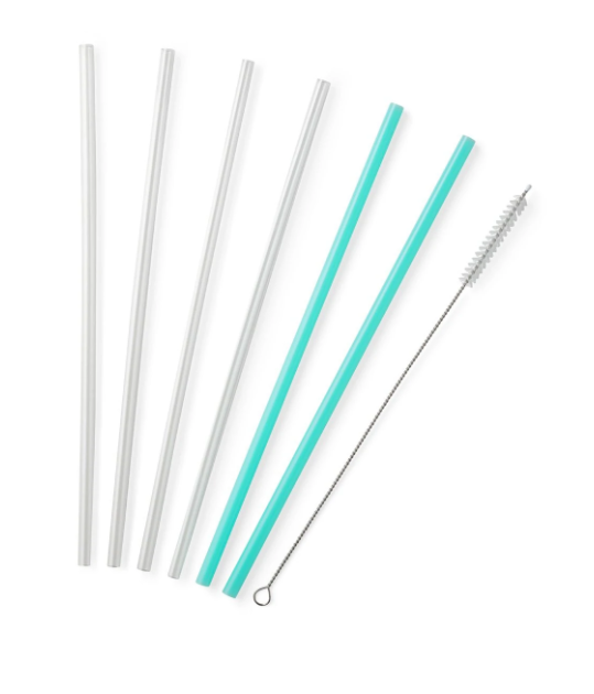 Reusable Straw Set | Clear & Aqua