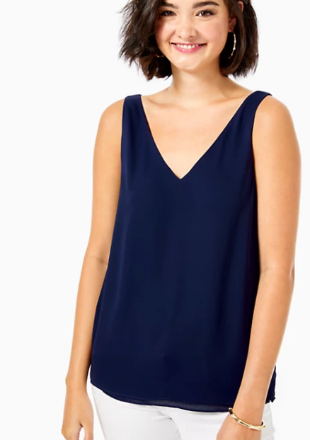 Florin Sleeveless V-Neck |True Navy