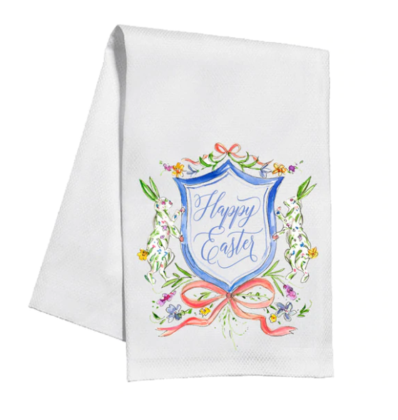 Happy Easter Crest Kitchen Towel