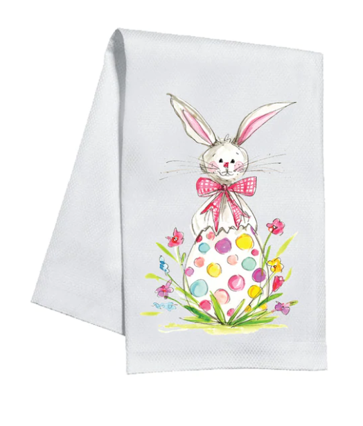 Easter Kitchen Towel | Bunny in Egg