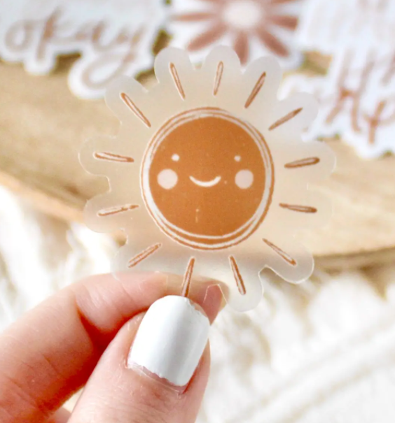 Clear Mini Sun Sticker