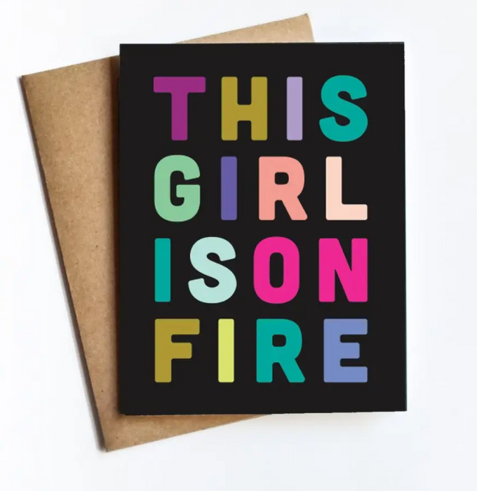 Girl on Fire Card