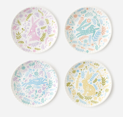 7.5" Spring Fable Melamine Plate Set