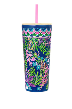Lilly Tumbler w/straw -  How You Like Me Prowl