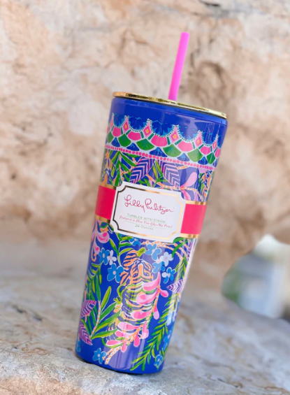 Lilly Tumbler w/straw -  How You Like Me Prowl