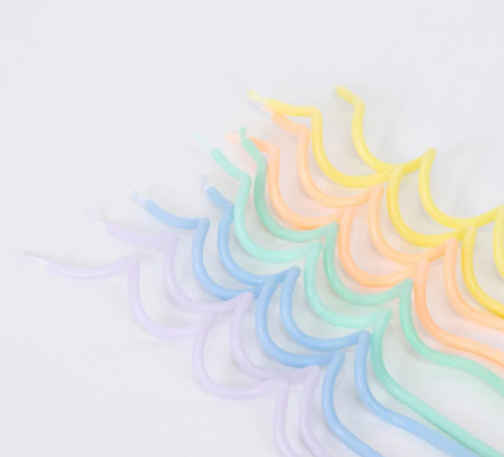 Pastel Swirly Candles