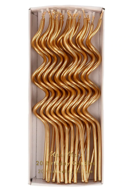 Gold Swirly Candles