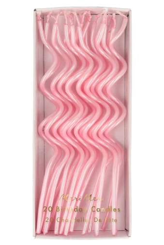 Pink Swirly Candles