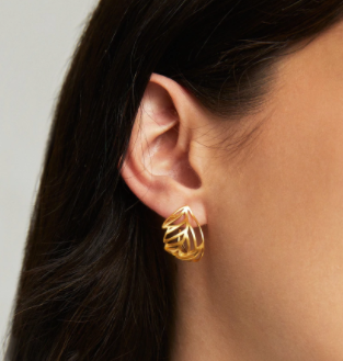 Foliole Huggie Earring