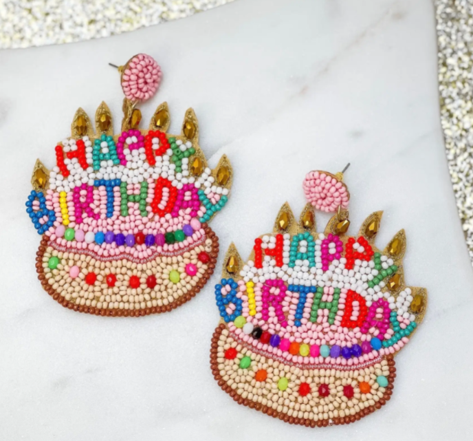 Birthday Cake Soft Pink Earrings