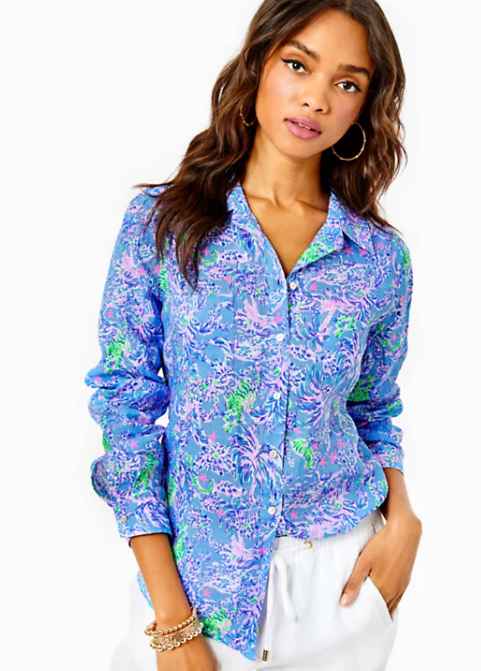 SEA VIEW BUTTON DOWN - BLUE PERI TURKEY PACKAGE